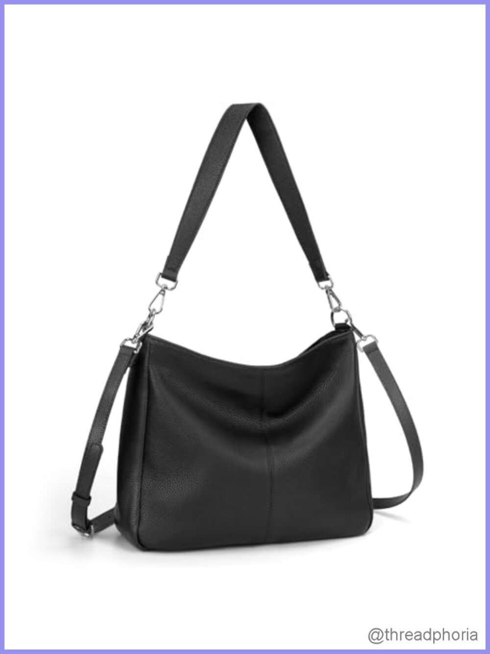 Genuine Leather Hobo Crossbody Bag Women Soft Slouchy Shoulder Purse